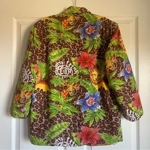 Women’s Vintage Safari Linen Blend Blazer - Picture 2 of 9